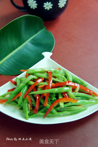椒丝四季豆的做法