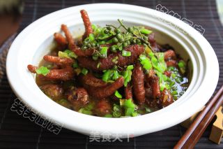 ※笑笑厨房※喝啤酒配重口味的——豉汁青麻椒虎皮凤爪的做法