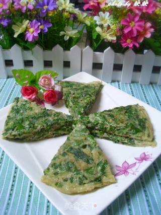 茼蒿鸡蛋饼的做法