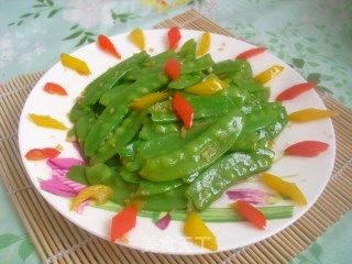 蒜香荷兰豆的做法