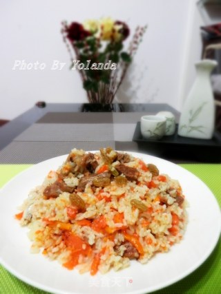 新疆羊肉抓饭的做法