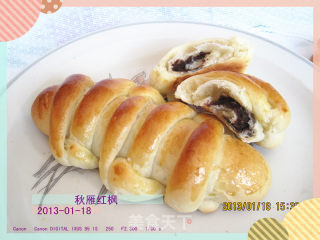 重拾生活记忆----编织扣红豆馅面包的做法