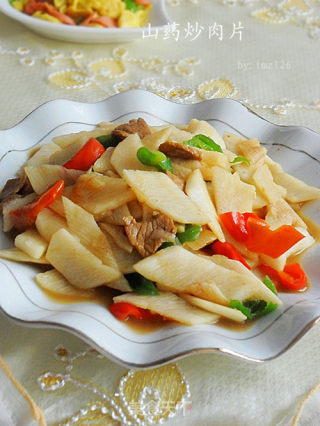 山药炒肉片的做法