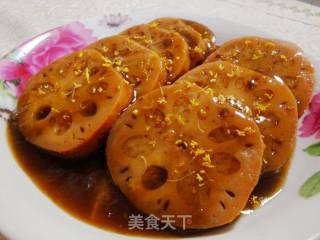 蜜汁桂花藕的做法