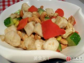 五彩腰果鸡丁的做法