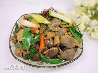 大葱炒鸡杂的做法