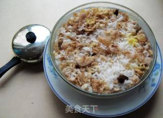 高压锅懒人版之2 --- 营养杂果燕麦蒸饭的做法