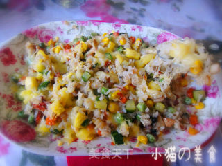 菠萝什锦焗饭的做法