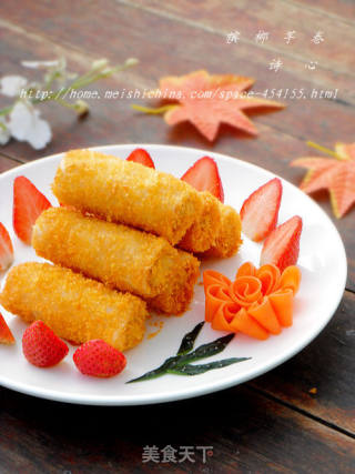 【黄金槟榔芋卷】--- 年夜饭上的健康小点