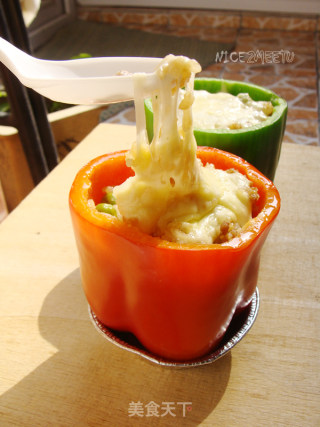 彩椒酿糯米焗饭