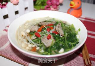 上汤金针菇豆苗的做法