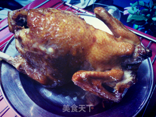蒜香蜜汁烤全鸡的做法