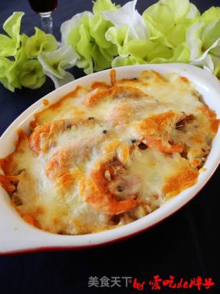 菌香北极虾焗饭