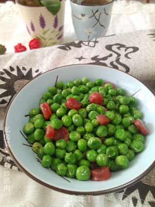 豌豆炒腊肉的做法
