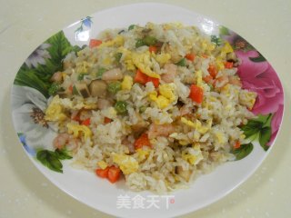 五彩炒米饭