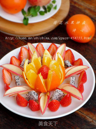 【荷花水果拼盘】--- 2012年夜饭第九道菜的做法
