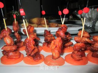 腰鼓鸡肉串的做法