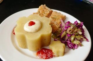 KFC美味自制—【鸡汁土豆泥+香酥三文鱼】的做法