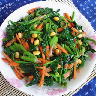 菠菜豆的做法