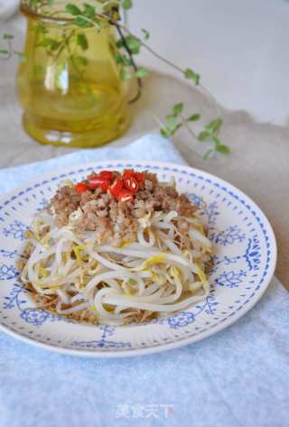肉末豆芽的做法