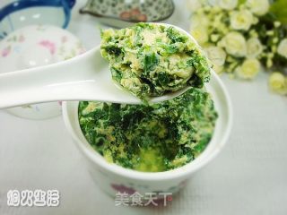 萝卜苗鸡蛋羹的做法