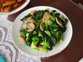 青菜炒香肠的做法