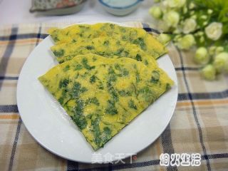 香菜叶鸡蛋饼的做法