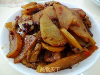 小炒萝卜五花肉的做法