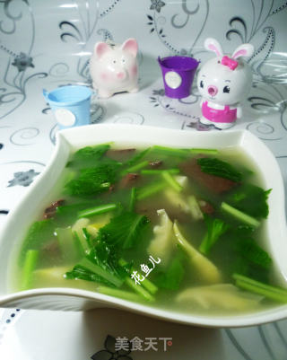 鲜蔬鹅血汤的做法