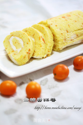 视觉·味道·小清新——金桔蛋糕卷