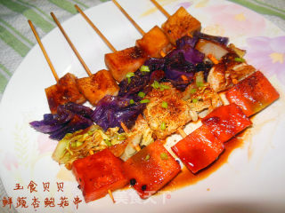 鲜蔬杏鲍菇串的做法