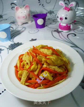 胡萝卜腐竹炒鸡蛋的做法