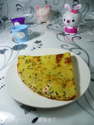 芝麻鸡蛋饼的做法