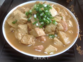 鱼丸烧豆腐的做法