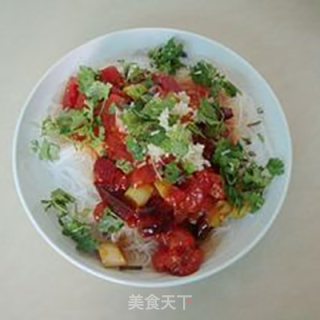 番茄温拌粉丝的做法
