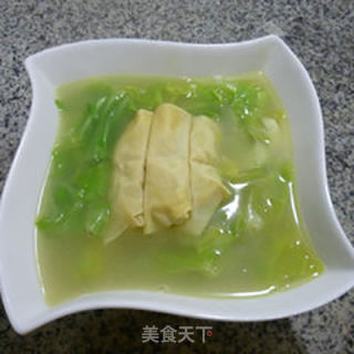 上汤面结牛心菜的做法