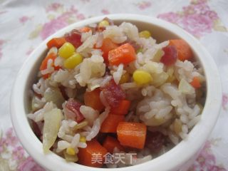 腊肠炒饭的做法