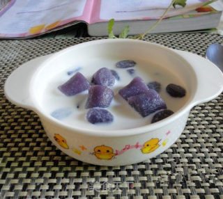 牛奶紫薯芋圆的做法