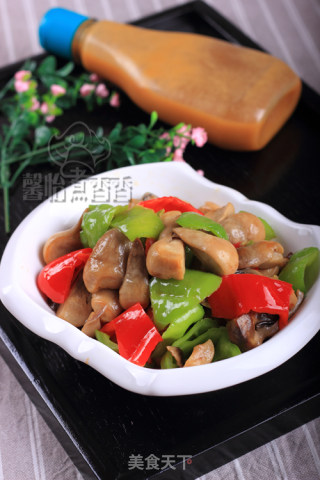 【浓醇高汤让味道更鲜】--- 青椒炒草菇的做法