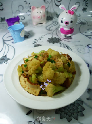 虾皮香干炒花菜的做法