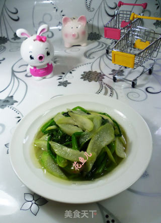菠菜炒夜开花的做法