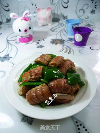 灯椒炒虾蛄的做法
