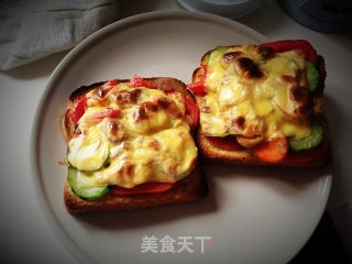豪华版蔬菜Toast Pizza的做法