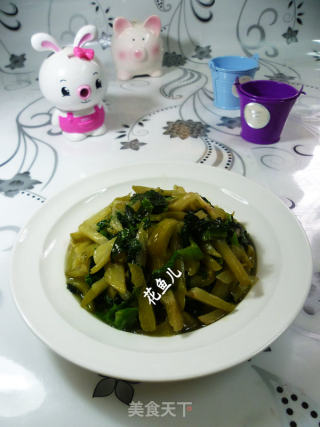 莴笋叶炒榨菜的做法