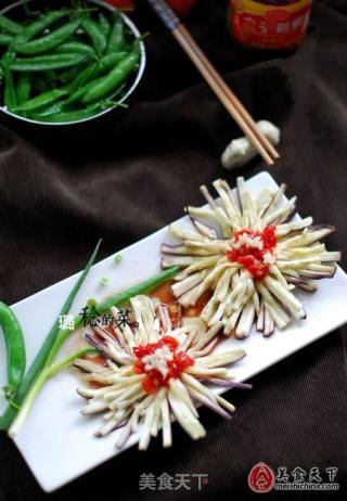 零难度“凹”出惊艳造型，图解【菊花茄子】的做法的做法