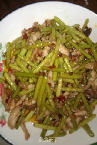 蒜苔炒肉丝的做法