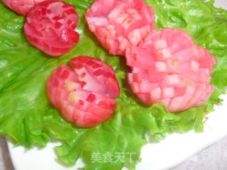 糖醋樱桃萝卜花的做法