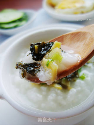 KFC的加料版——雪菜笋丁粥的做法