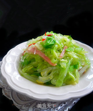 椒油炝圆白菜的做法