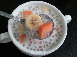 香甜可口的木瓜香蕉西米露的做法